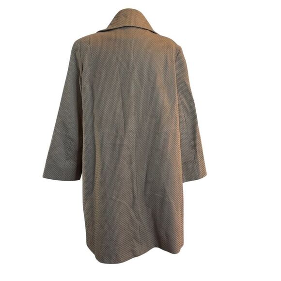 NWOT T TAHARI Cotton Coat Jacket Spring Summer Weight Lined Pockets Taupe M - Picture 6 of 9